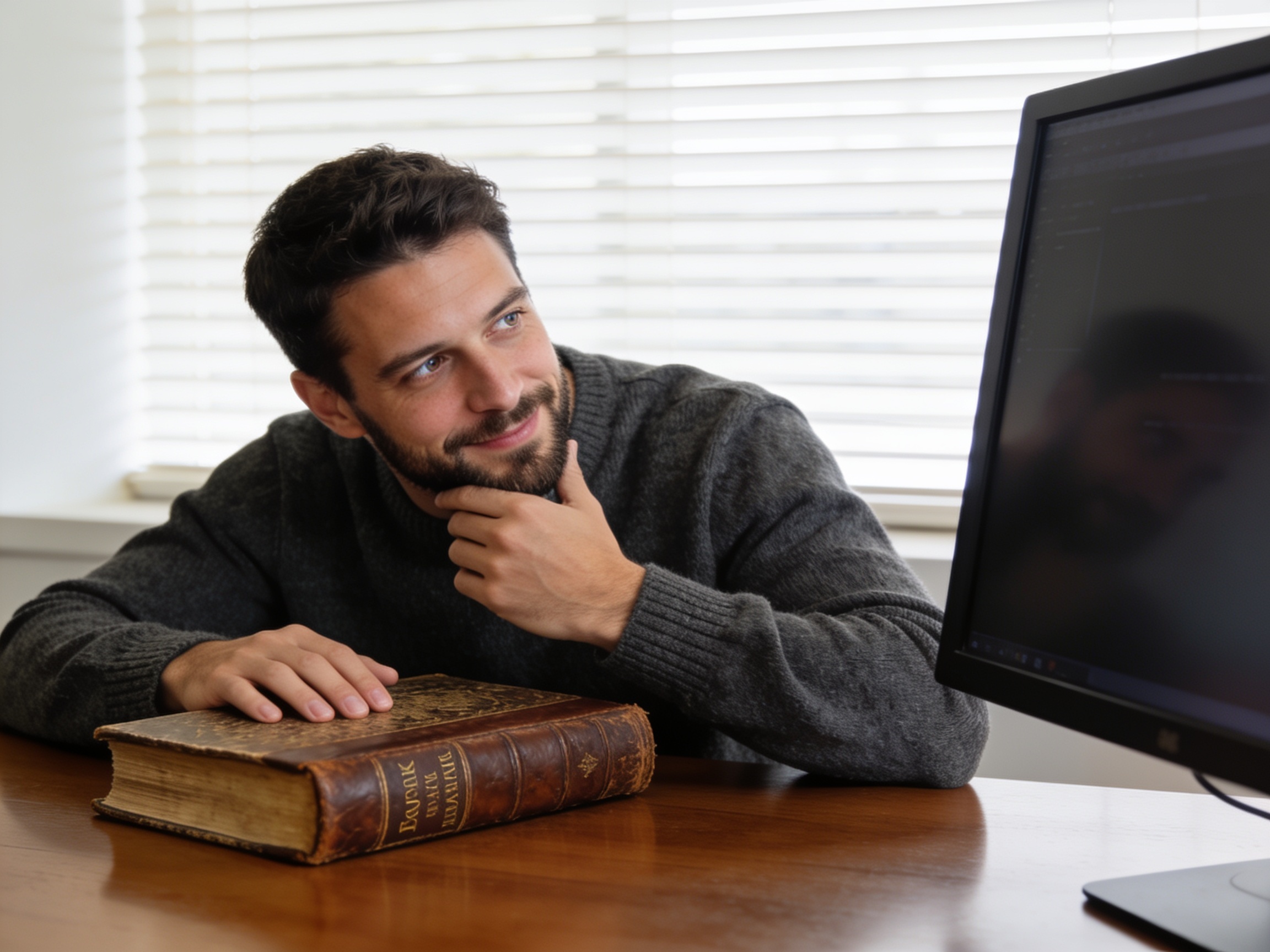 Man reading a folklore book to find the best urban legend horror games
