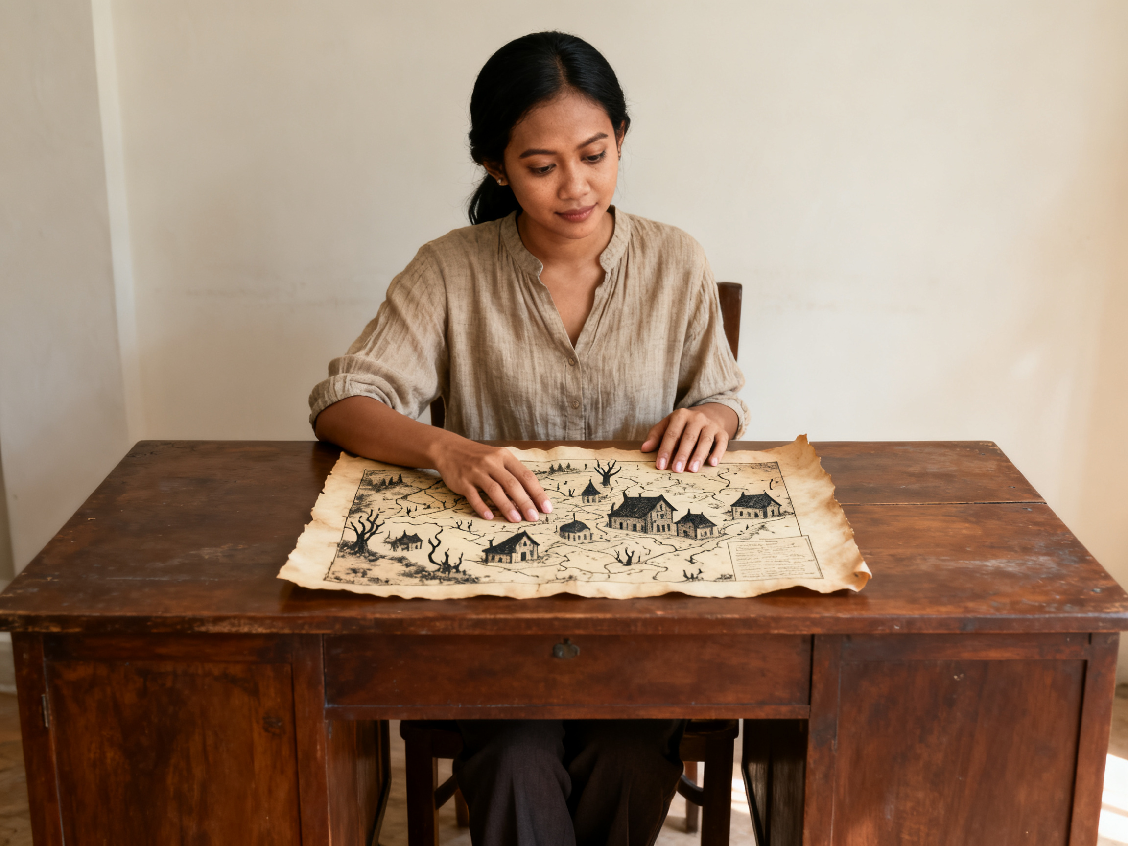 real haunted house investigations map examined by Indonesian researcher in historic study